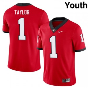 Georgia Bulldogs Talyn Taylor #1 Jersey | Collegiate Red Youth Football Uniform 69549915