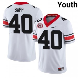 White Theron Sapp #40 Georgia Youth Football 1980 National Champions 40th Anniversary Gameday Jersey | NCAA Official Look 76168080