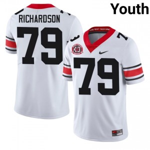 TyQuez Richardson #79 1980 National Champions 40th Anniversary White Georgia Youth Football NCAA Jersey | Premium Stitched Edition 62698676