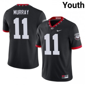 #11 Aaron Murray Black Dawgs Mascot 100th Anniversary Youth Stitched Player Jersey | Exclusive Football Apparel 29848785