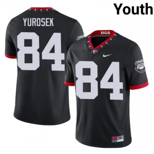 Black Ben Yurosek #84 Dawgs Youth Football Mascot 100th Anniversary Gameday Jersey | NCAA Official Look 73427595