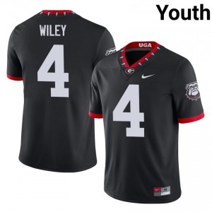 #4 CJ Wiley Black Dawgs Mascot 100th Anniversary Youth Stitched Player Jersey | Exclusive Football Apparel 97861129