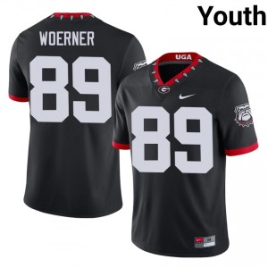#89 Charlie Woerner Black Dawgs Mascot 100th Anniversary Youth Stitched Player Jersey | Exclusive Football Apparel 81104794