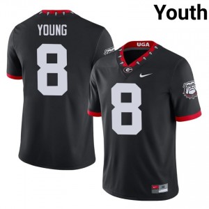 Black Colbie Young #8 Dawgs Youth Football Mascot 100th Anniversary Gameday Jersey | NCAA Official Look 80700808