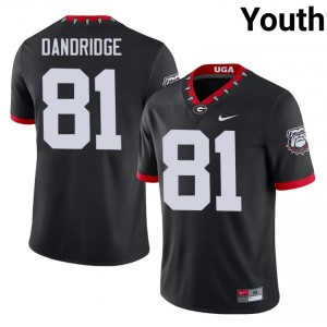 Black Craig Dandridge #81 Dawgs Youth Football Mascot 100th Anniversary Gameday Jersey | NCAA Official Look 97589576