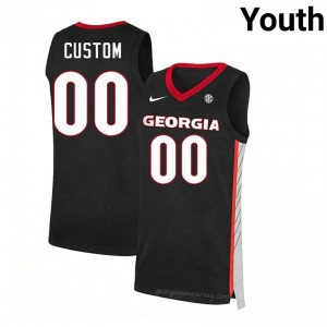 Black Custom #00 UGA Bulldogs Youth Basketball Gameday Jersey | NCAA Official Look 99175747