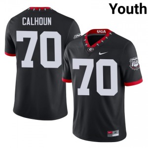 Daniel Calhoun #70 Mascot 100th Anniversary Black Dawgs Youth Football Player Jersey | Premium Stitched Edition 57835992