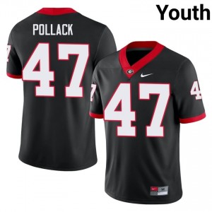 David Pollack #47 Black UGA Youth Football University Jersey | Premium Stitched Edition 41075170