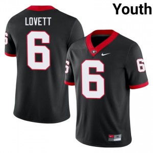 Black Dominic Lovett #6 UGA Youth Football Gameday Jersey | NCAA Official Look 67762449