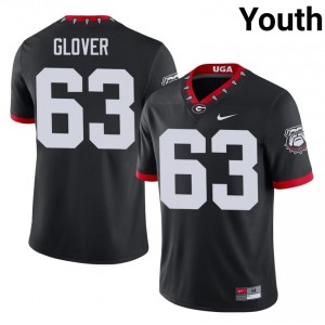 Black Dontrell Glover #63 Dawgs Youth Football Mascot 100th Anniversary Gameday Jersey | NCAA Official Look 43001443