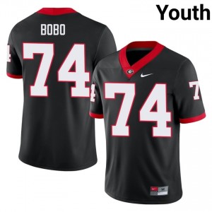 UGA Drew Bobo #74 Jersey | Collegiate Black Youth Football Uniform 66191223