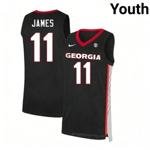 Black Dylan James #11 Georgia Youth Basketball Gameday Jersey | NCAA Official Look 43715101