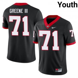 UGA Earnest Greene III #71 Jersey | Collegiate Black Youth Football Uniform 16467760
