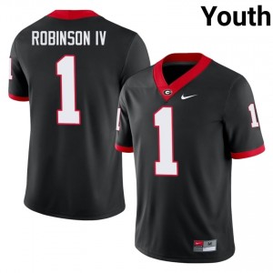 #1 Ellis Robinson IV Black UGA Youth Stitched University Jersey | Exclusive Football Apparel 31138416