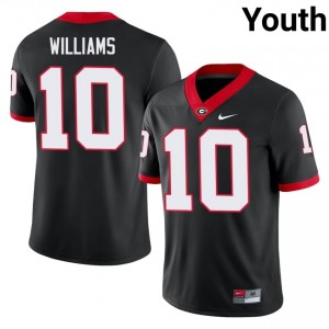 Elyiss Williams #10 Black UGA Youth Football University Jersey | Premium Stitched Edition 71188745