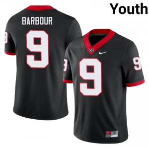 UGA Ethan Barbour #9 Jersey | Collegiate Black Youth Football Uniform 61864464