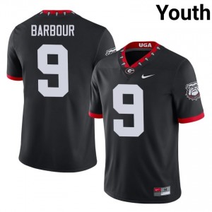 #9 Ethan Barbour Black Dawgs Mascot 100th Anniversary Youth Stitched Player Jersey | Exclusive Football Apparel 20110553