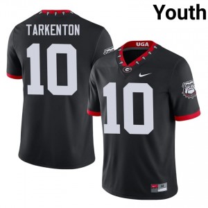 Fran Tarkenton #10 Mascot 100th Anniversary Black Dawgs Youth Football Player Jersey | Premium Stitched Edition 23767002