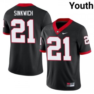 Frank Sinkwich #21 Black UGA Youth Football University Jersey | Premium Stitched Edition 16300710