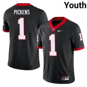UGA George Pickens #1 Jersey | Collegiate Black Youth Football Uniform 88327451