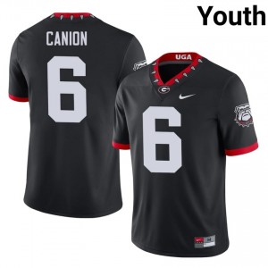 Isiah Canion #6 Mascot 100th Anniversary Black Dawgs Youth Football Player Jersey | Premium Stitched Edition 18365040