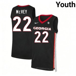 Black Jackson McVey #22 Georgia Youth Basketball Gameday Jersey | NCAA Official Look 53464532