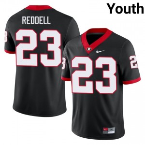 #23 Jaden Reddell Black UGA Youth Stitched University Jersey | Exclusive Football Apparel 48233653