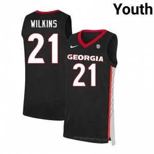 Black Jake Wilkins #21 Dawgs Youth Basketball Gameday Jersey | NCAA Official Look 14750029