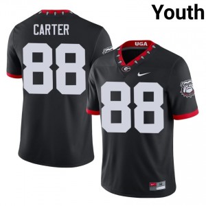Jalen Carter #88 Mascot 100th Anniversary Black Dawgs Youth Football Player Jersey | Premium Stitched Edition 23770705