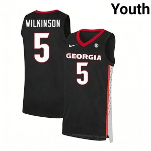 Black Jeremiah Wilkinson #5 Georgia Bulldogs Youth Basketball Gameday Jersey | NCAA Official Look 70004006