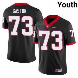 #73 Juan Gaston Black UGA Youth Stitched University Jersey | Exclusive Football Apparel 82200630