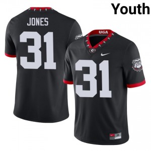 Kyron Jones #31 Mascot 100th Anniversary Black Dawgs Youth Football Player Jersey | Premium Stitched Edition 85147855