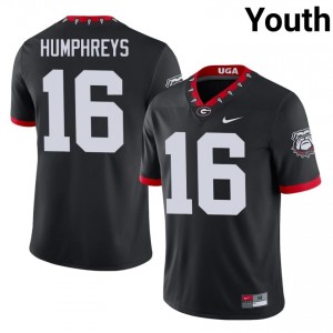 London Humphreys #16 Mascot 100th Anniversary Black Dawgs Youth Football Player Jersey | Premium Stitched Edition 11375170