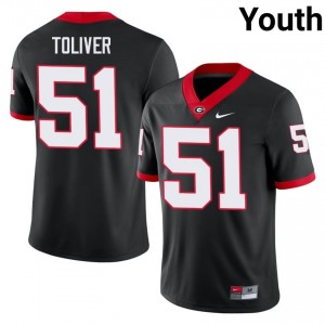 Black Malachi Toliver #51 UGA Youth Football Gameday Jersey | NCAA Official Look 18520874