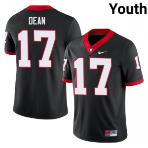 #17 Nakobe Dean Black UGA Youth Stitched University Jersey | Exclusive Football Apparel 93549449