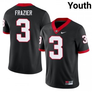 Nate Frazier #3 Black UGA Youth Football University Jersey | Premium Stitched Edition 75269251