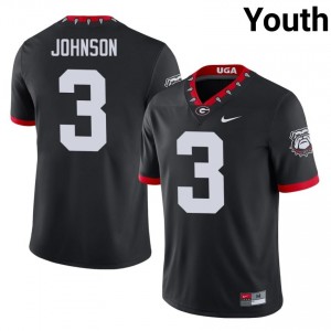 Quintavius Johnson #3 Mascot 100th Anniversary Black Dawgs Youth Football Player Jersey | Premium Stitched Edition 86349874