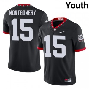 #15 Ryan Montgomery Black Dawgs Mascot 100th Anniversary Youth Stitched Player Jersey | Exclusive Football Apparel 29646197
