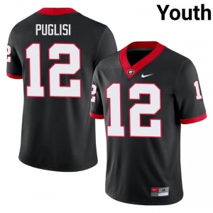 Black Ryan Puglisi #12 UGA Youth Football Gameday Jersey | NCAA Official Look 15373474