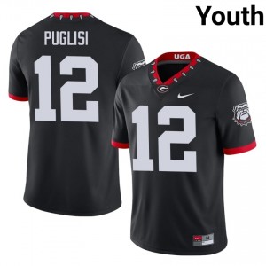Ryan Puglisi #12 Mascot 100th Anniversary Black Dawgs Youth Football Player Jersey | Premium Stitched Edition 21931282