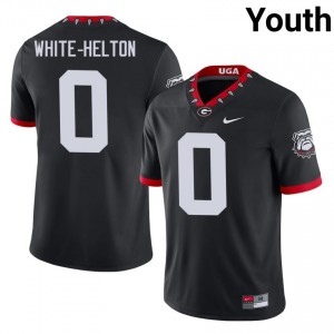 Black Sacovie White-Helton #0 Dawgs Youth Football Mascot 100th Anniversary Gameday Jersey | NCAA Official Look 58250608