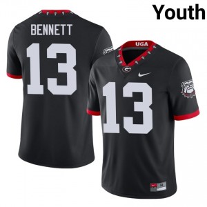 Dawgs Stetson Bennett #13 Mascot 100th Anniversary Jersey | Collegiate Black Youth Football Uniform 62973401