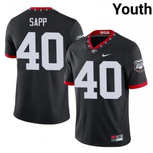 Dawgs Theron Sapp #40 Mascot 100th Anniversary Jersey | Collegiate Black Youth Football Uniform 46933891