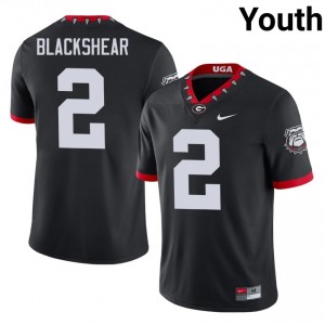 #2 Thomas Blackshear Black Dawgs Mascot 100th Anniversary Youth Stitched Player Jersey | Exclusive Football Apparel 92402121