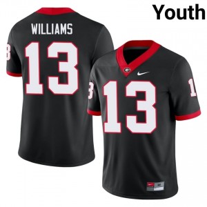 Tyler J. Williams #13 Black UGA Youth Football University Jersey | Premium Stitched Edition 63017984