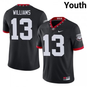Black Tyler J. Williams #13 Dawgs Youth Football Mascot 100th Anniversary Gameday Jersey | NCAA Official Look 95115867