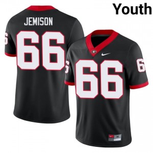 Tyreek Jemison #66 Black UGA Youth Football University Jersey | Premium Stitched Edition 64483018