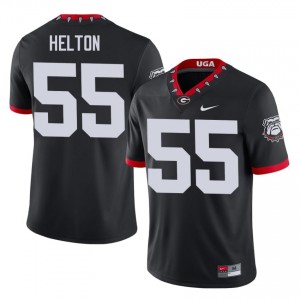 Black Zykie Helton #55 Dawgs Men Football Mascot 100th Anniversary Gameday Jersey | NCAA Official Look 33839585